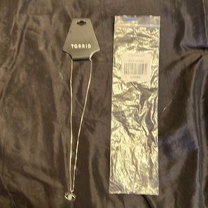 Turquise color stone and silvertone Evil eye 🧿 necklace by Torrid new in bag .